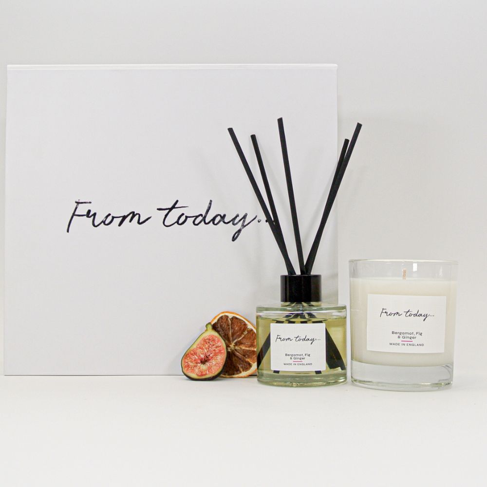 Bergamot Fig & Ginger Candle and Reed Diffuser Gift Set