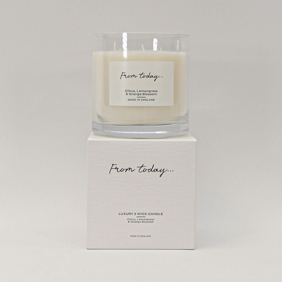 Citrus, Lemongrass & Orange Blossom Candle (Three Wick)