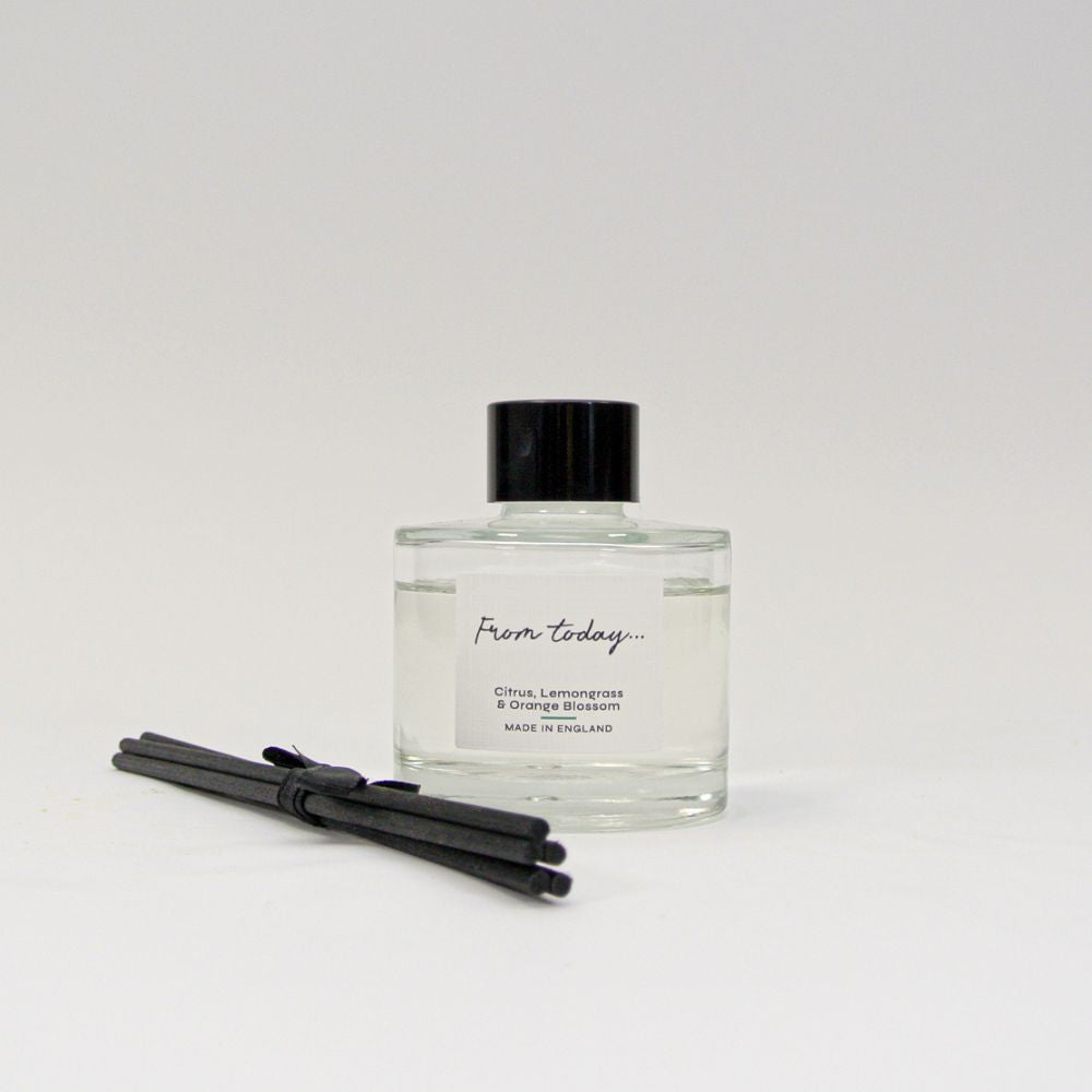 Citrus, Lemongrass and Orange Blossom with black reeds