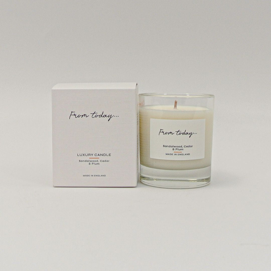 Sandalwood, Cedar & Plum Candle (One Wick)