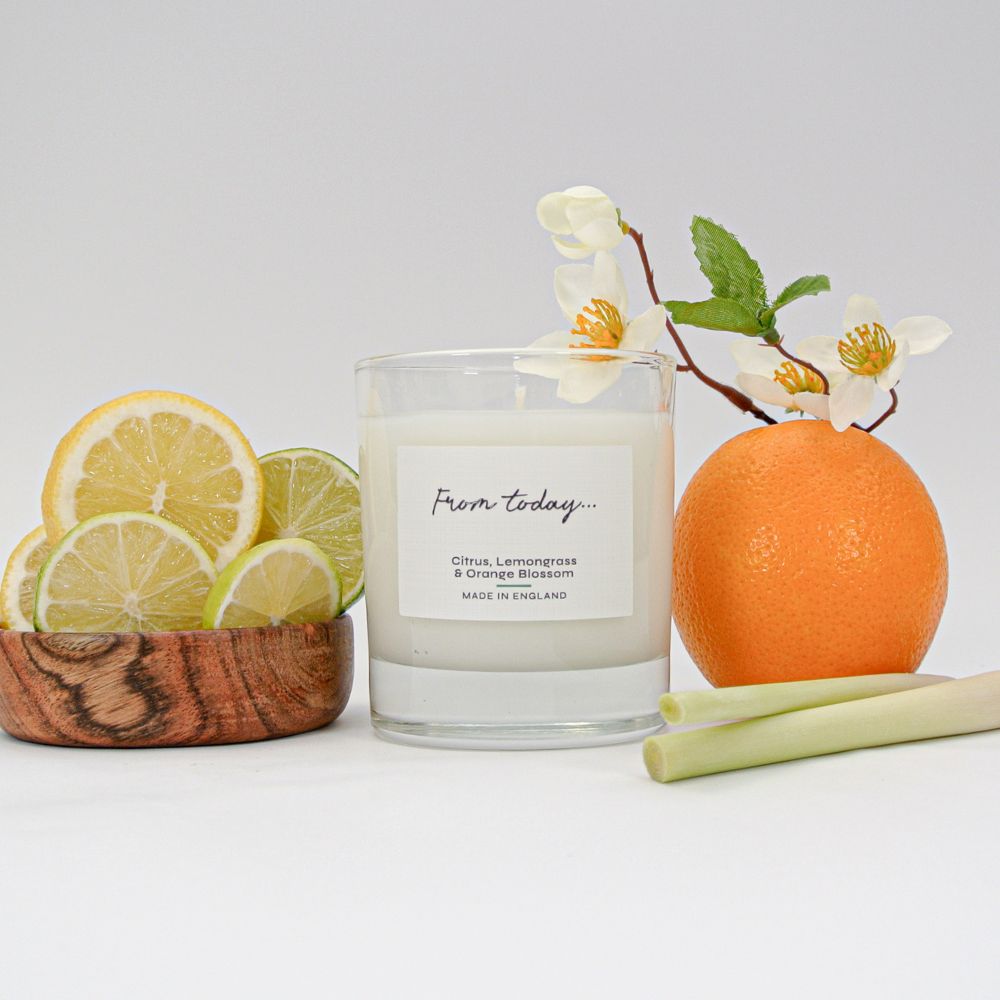 Citrus, Lemongrass & Orange Blossom Candle (One Wick)