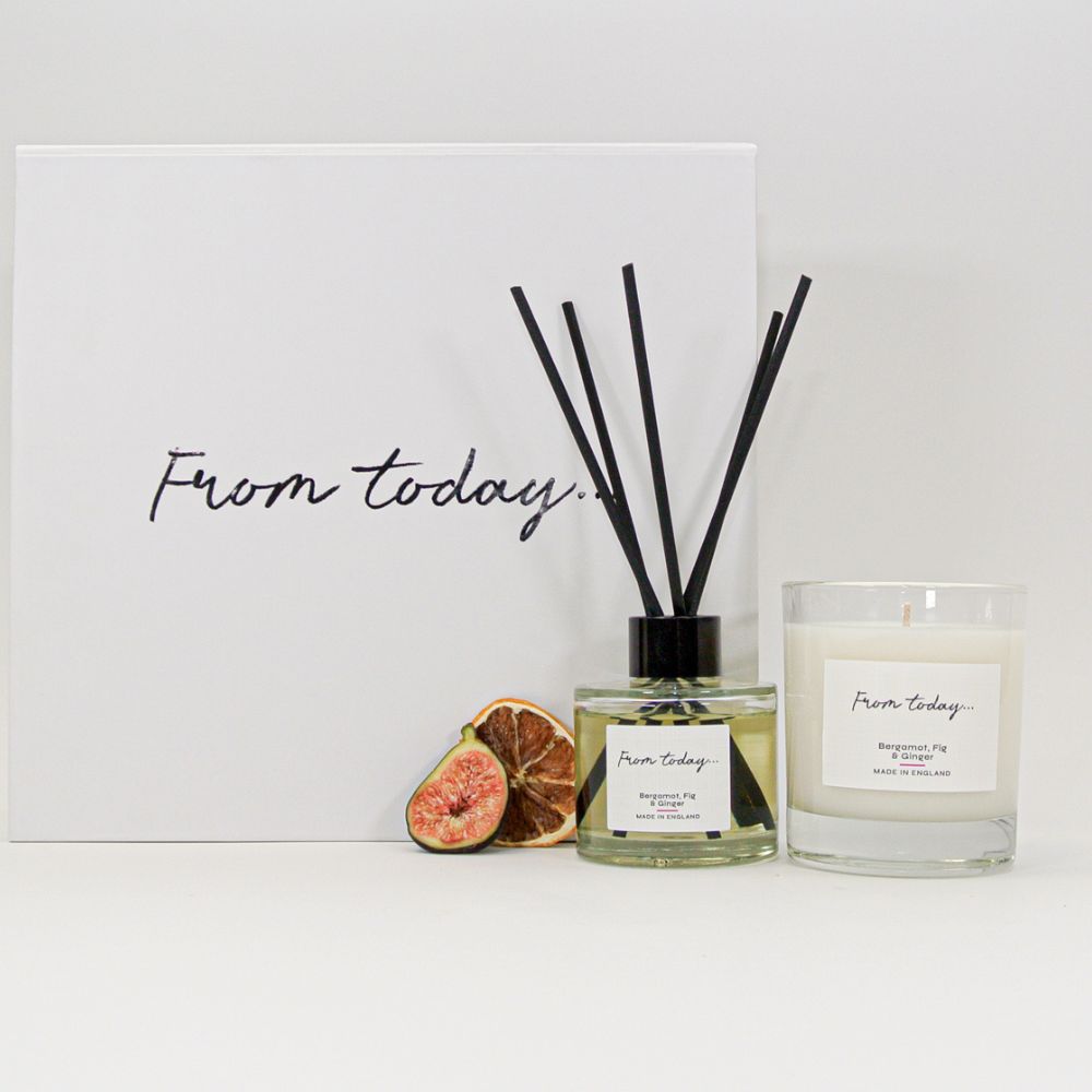 Bergamot Fig & Ginger Candle and Reed Diffuser Gift Set