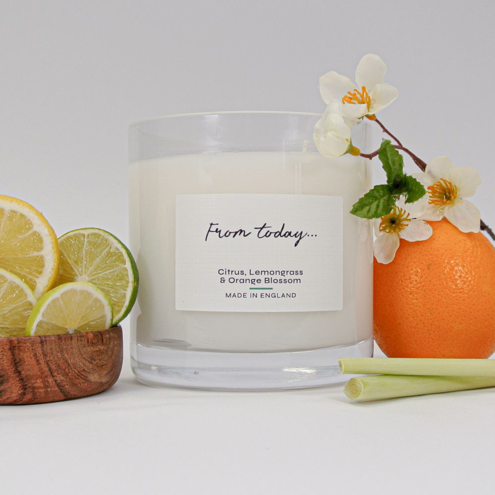 Luxury Citrus, Lemongrass & Orange Blossom 740g Three Wick Candle Product Image