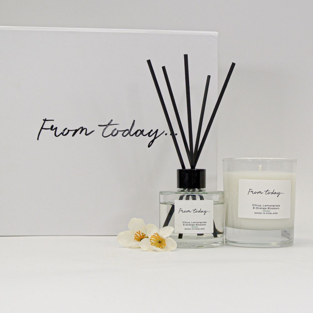 Citrus, Lemongrass & Orange Blossom Reed Diffuser and 200g Candle