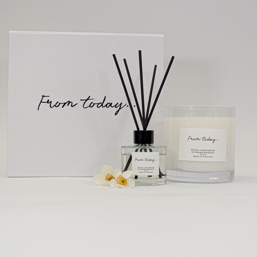 Citrus, Lemongrass and Orange Blossom Reed Diffuser and 740g Candle